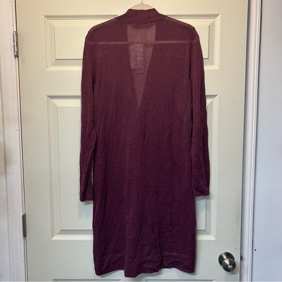 Soft Surroundings Plum Purple Burgundy Duster Cardigan Light Weight Size Medium - Picture 4 of 9